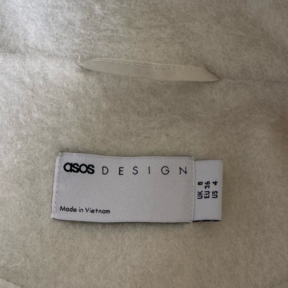 ASOS Design Cream Fleece Jacket - Picture 3 of 7